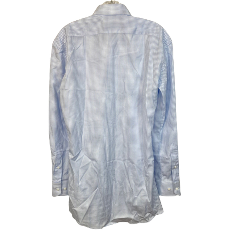 Indochino Shirt Mens Sz M Blue Gingham Cotton Slim Fit‎ Logo Button Up Collared - Picture 3 of 11